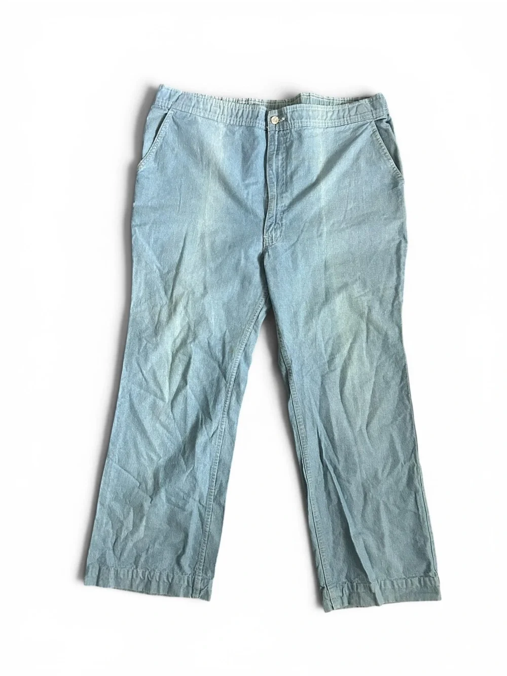 1960s USA LEVIS Wide Leg White Tab Jeans , Size 42” x 29”